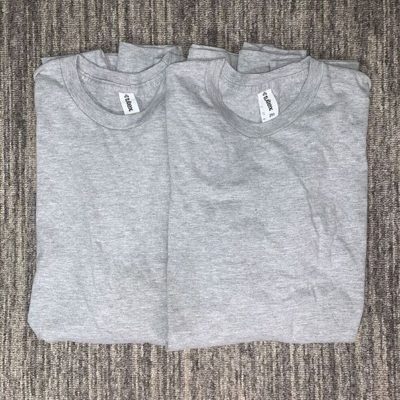 Tultex Men’s Size Medium Long Sleeve Crew Neck T Shirt Blanks‎ Heather Grey - Picture 1 of 7